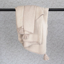 Load image into Gallery viewer, Lottie Tassel Throw, Sand
